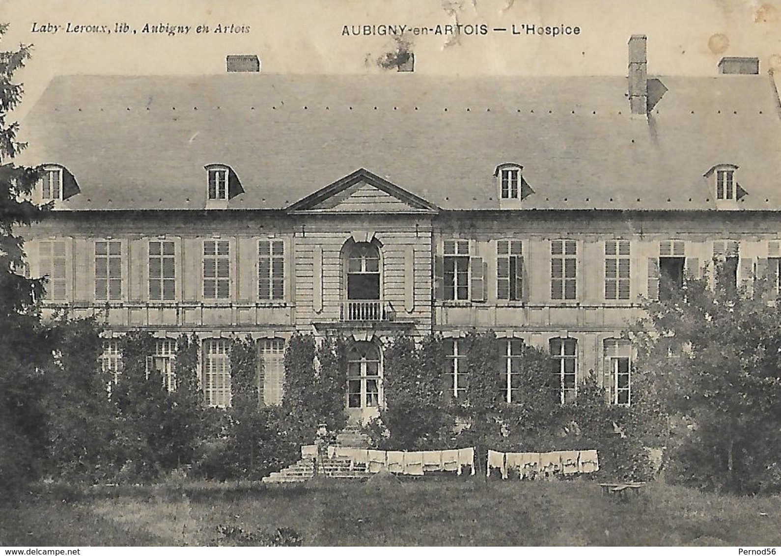 AMBULANT ETAPLES à ARRAS Au Dos Carte D'Aubigny En Artois  HOSPICE - Seals Of Generality