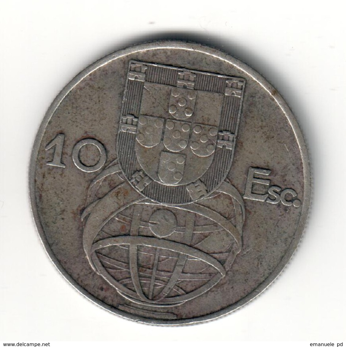 Portugal 10 Escudos 1955 Silver - Portogallo