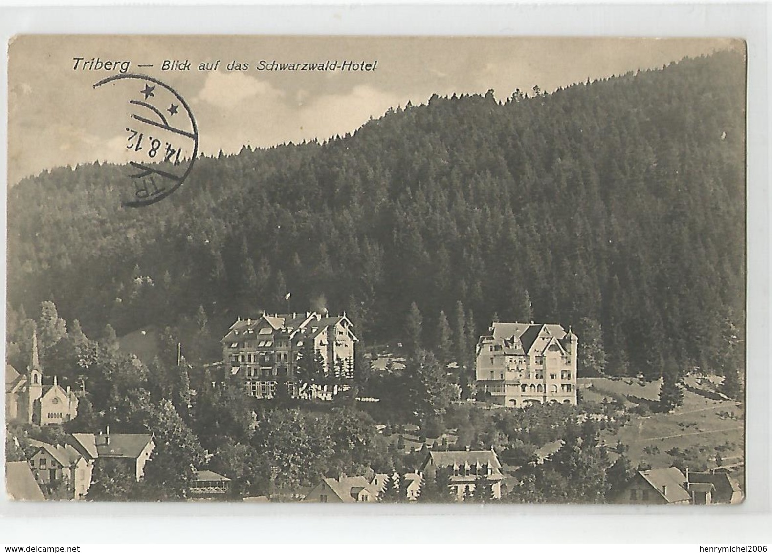 Allemagne Germany - Bade Wurtemberg - Triberg Blick Auf Das Schwarzwald Hotel 1912 - Triberg