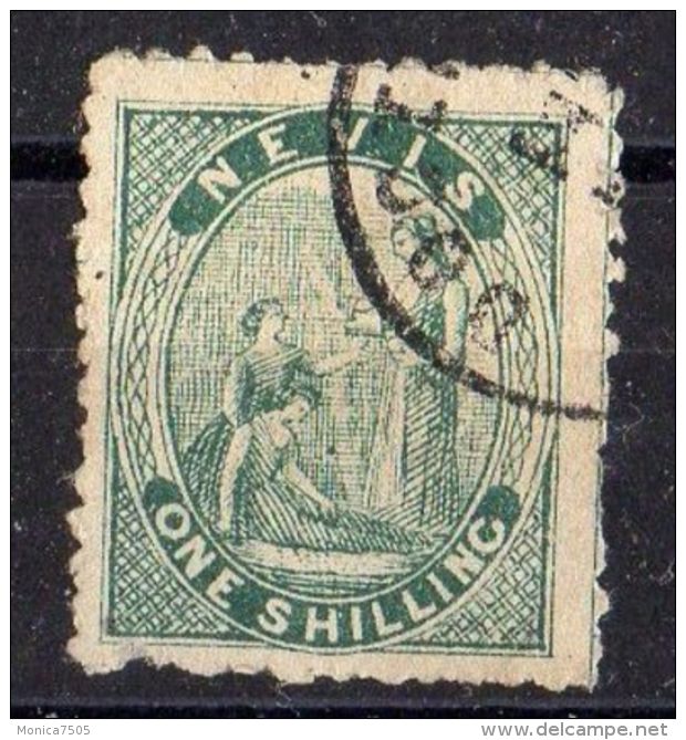 NEVIS ( POSTE ) : Y&amp;T  N°  4   TIMBRE  BIEN  OBLITERE . - St.Christopher-Nevis-Anguilla (...-1980)