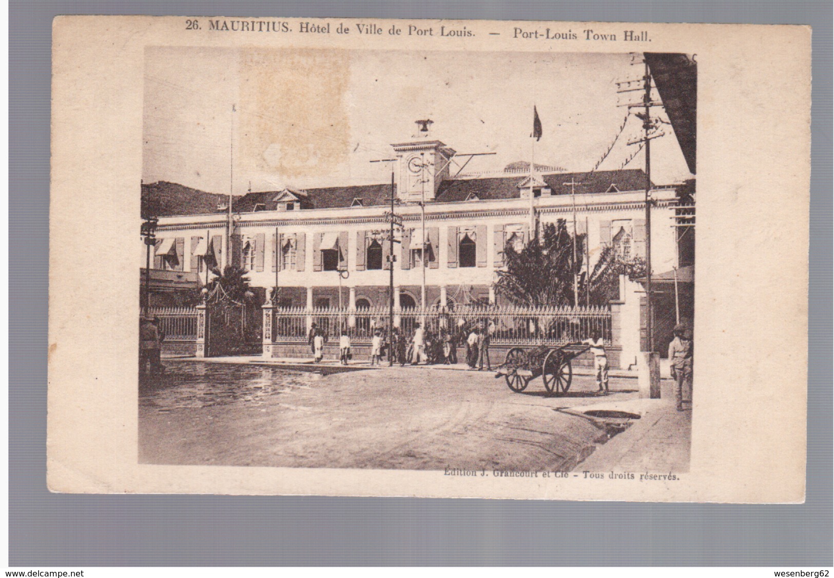 MAURITIUS Port Louis Hotell De Ville Ca 1930 OLD POSTCARD 2 Scans - Maurice