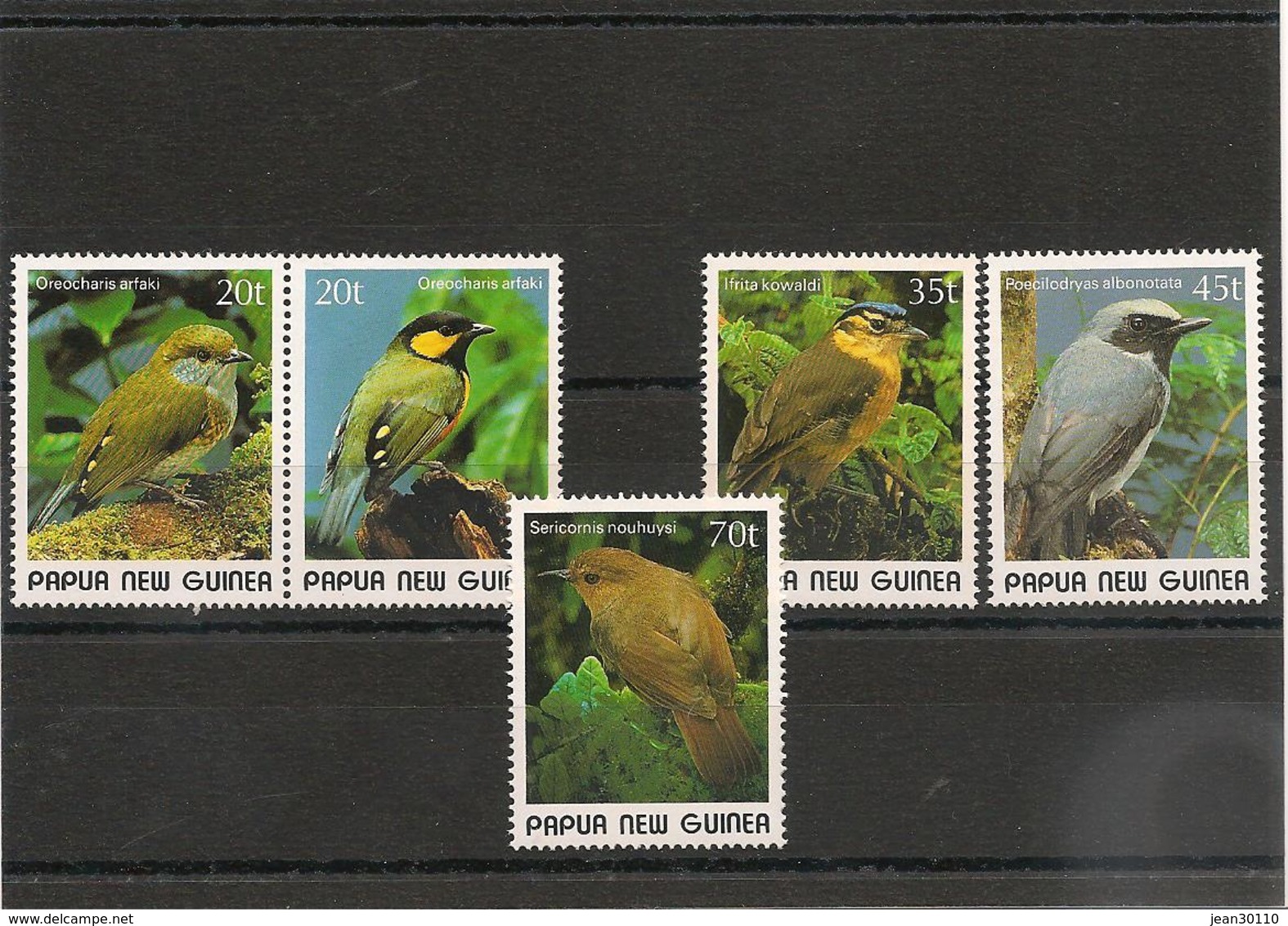 PAPOUASIE Et NOUVELLE GUINÉE Oiseaux- Birds Année 1989 N°Y/T : 591/95** - Papúa Nueva Guinea
