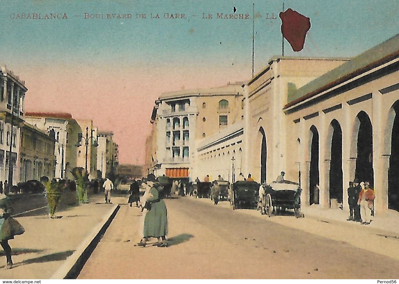RARE Bloc Bleu  "PARC D'AVIATION LE COMMANDANT" Manuscrit M CHATELAIN Casablanca 1936 - Gebührenstempel, Impoststempel