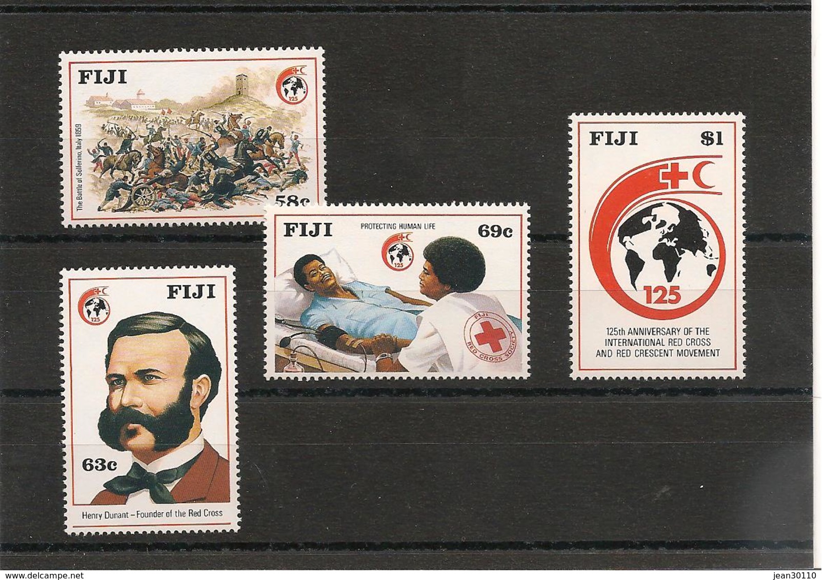 FIJI  Croix Rouge Année  1989 N°Y/T : 595/98** - Fiji (1970-...)