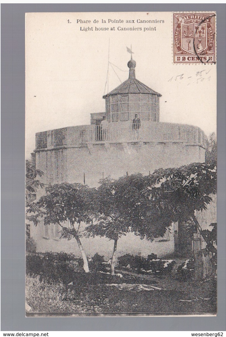 MAURITIUS Phare De La Pointe Aux Canonniers Light House Ca 1910 OLD POSTCARD 2 Scans - Maurice