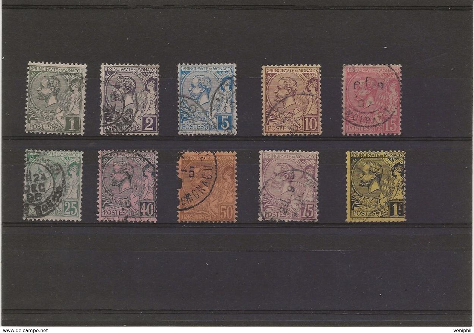 MONACO - TIMBRES N° 11 A 20 OBLITERES -TB - ANNEE 1891-94 - COTE 126 € - Oblitérés