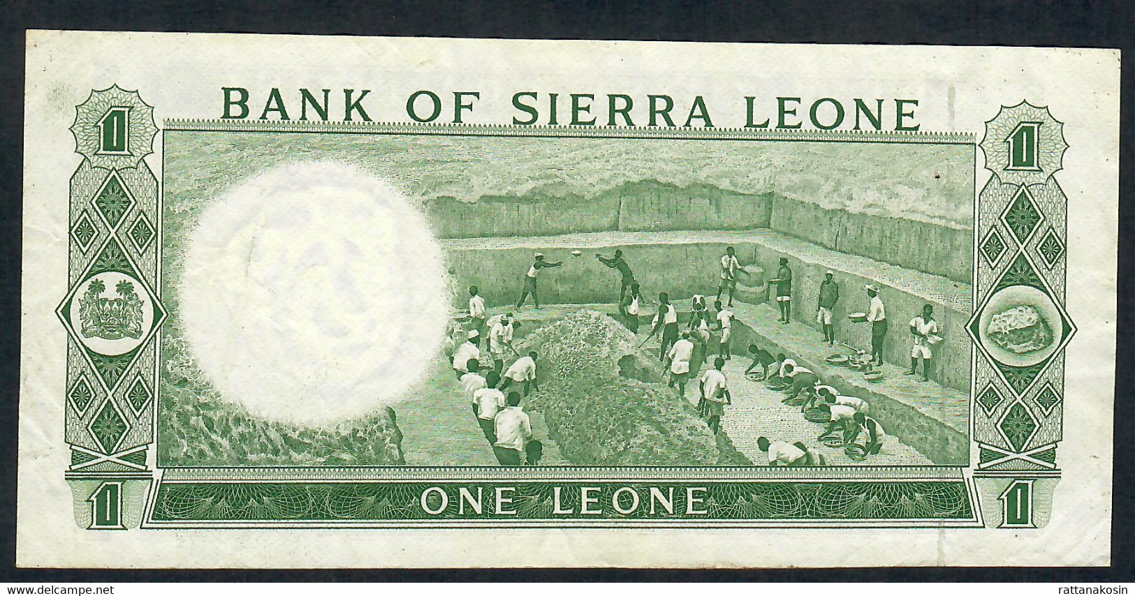 SIERRA LEONE P1b 1 LEONE  1969 Signature 3     # A/7  VF NO P.h. ! - Sierra Leone