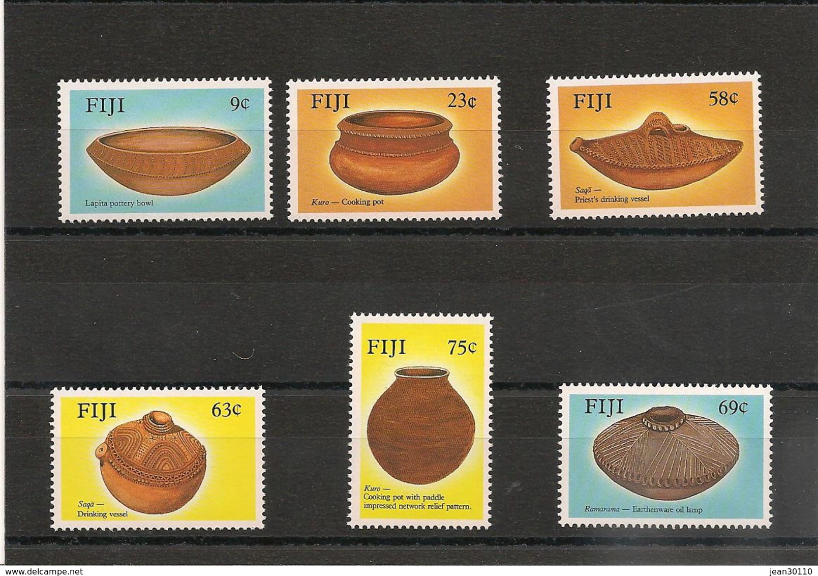 FIJI Artisanat Poteries/Potteries Année  1988 N°Y/T : 581/86** - Fidji (1970-...)
