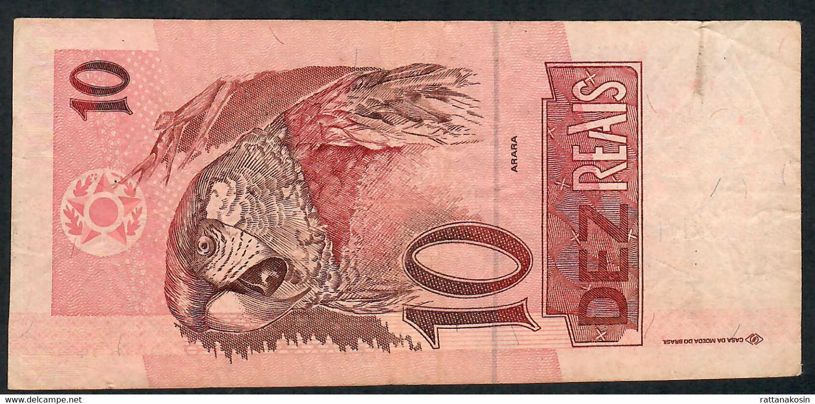 BRAZIL P245k 10 REAIS 1994 Signature 26a  # A9344      VF NO P.h. - Brésil