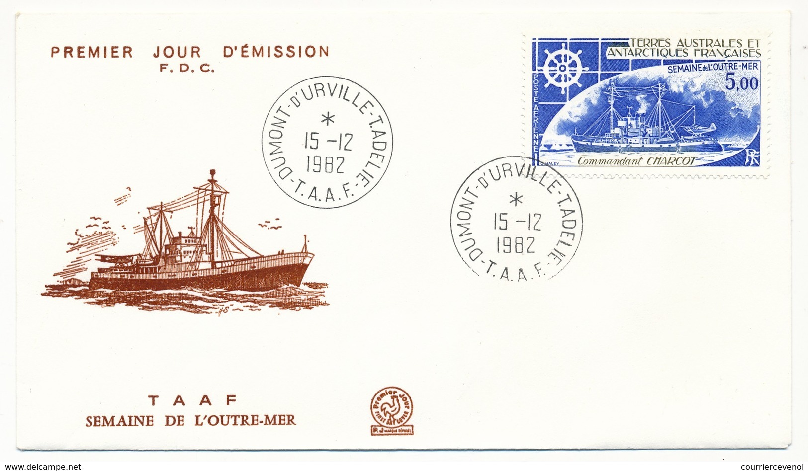 TAAF - Enveloppe FDC - 5,00 Semaine De L'Outre-mer - Dumont Durville Terre Adélie - 15-12-1982 - FDC