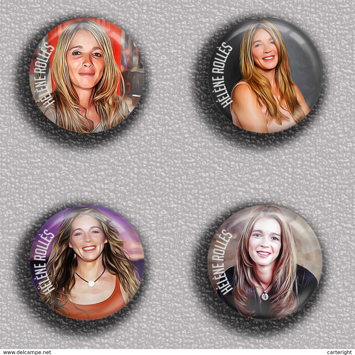 Hélène Rollès Music Fan ART BADGE BUTTON PIN SET 1 (1inch/25mm Diameter) 35 DIFF - Musique