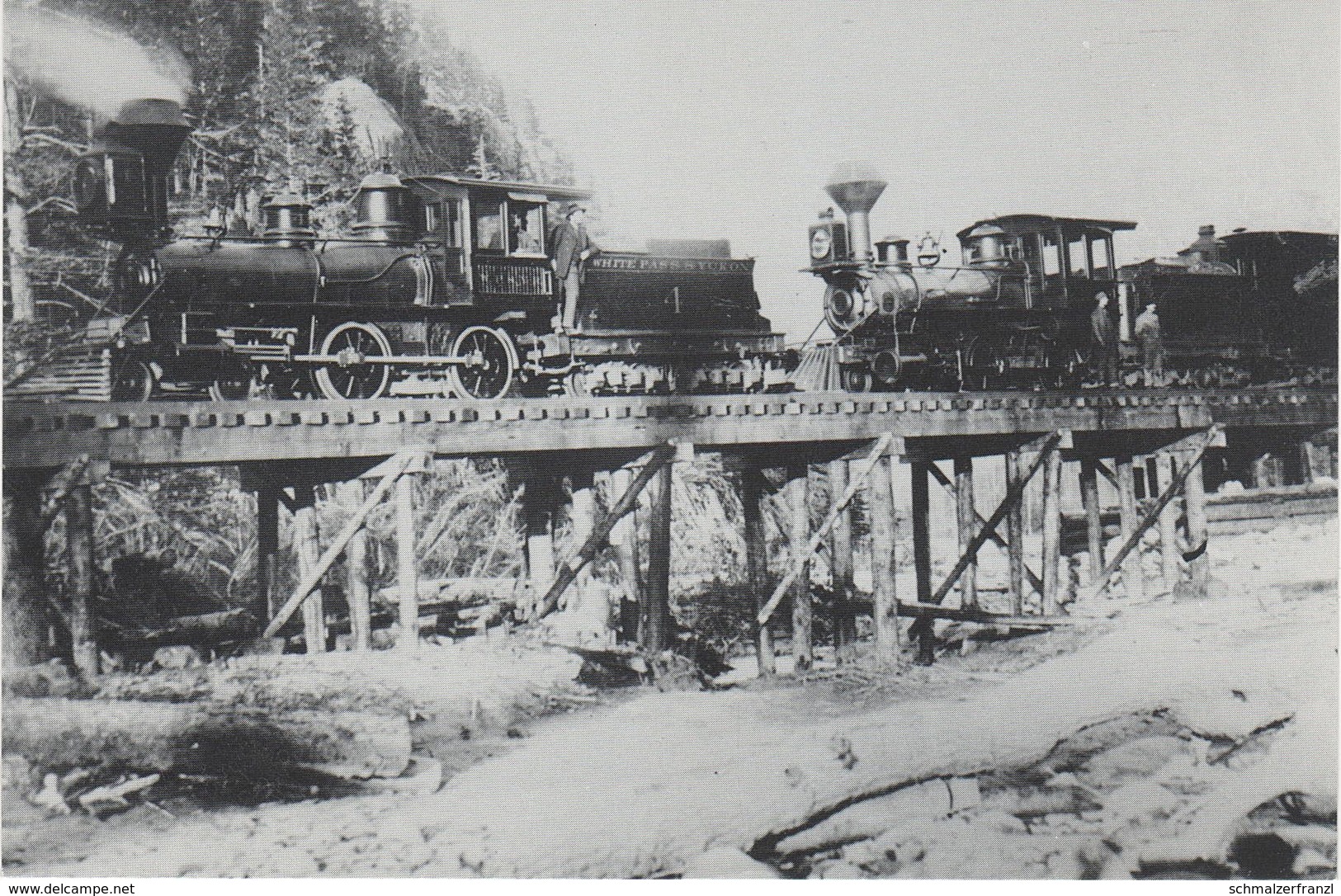 Reproduction AK White Pass Yukon Railway Railroad Train Skagway 1898 A Juneau Denver Boulder Alaska USA United States - Juneau