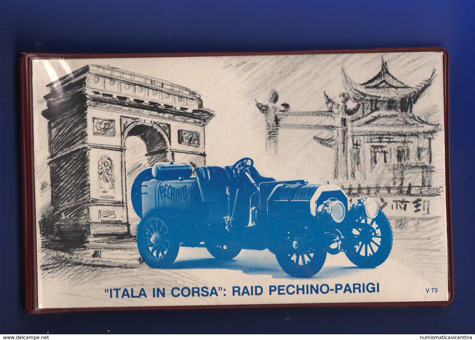 FDC Raid Pechino Parigi Filagrano 1989 CONTENITORE / ALBUM Vuoto X 12 Buste Del Giro - FDC