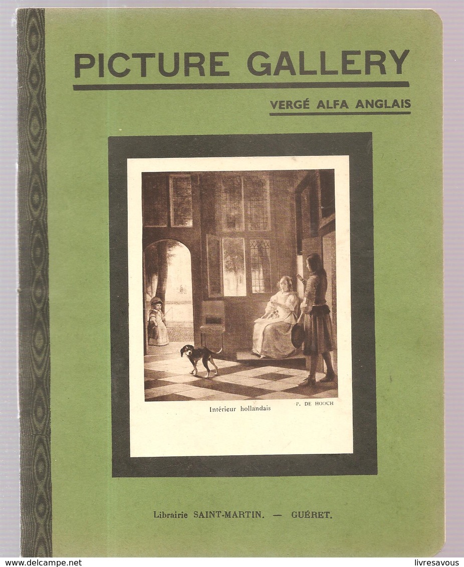 Cahier D'écolier Des Années 1950 Picture Gallery Intérieur Hollandais De P. De Hooch Librairie Saint-Martin à Guéret - Protège-cahiers