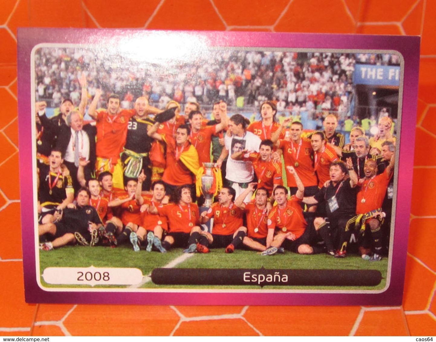 EURO2012 PANINI N. 539 ESPANA 2008 STICKER NEW CON VELINA - Edizione Italiana