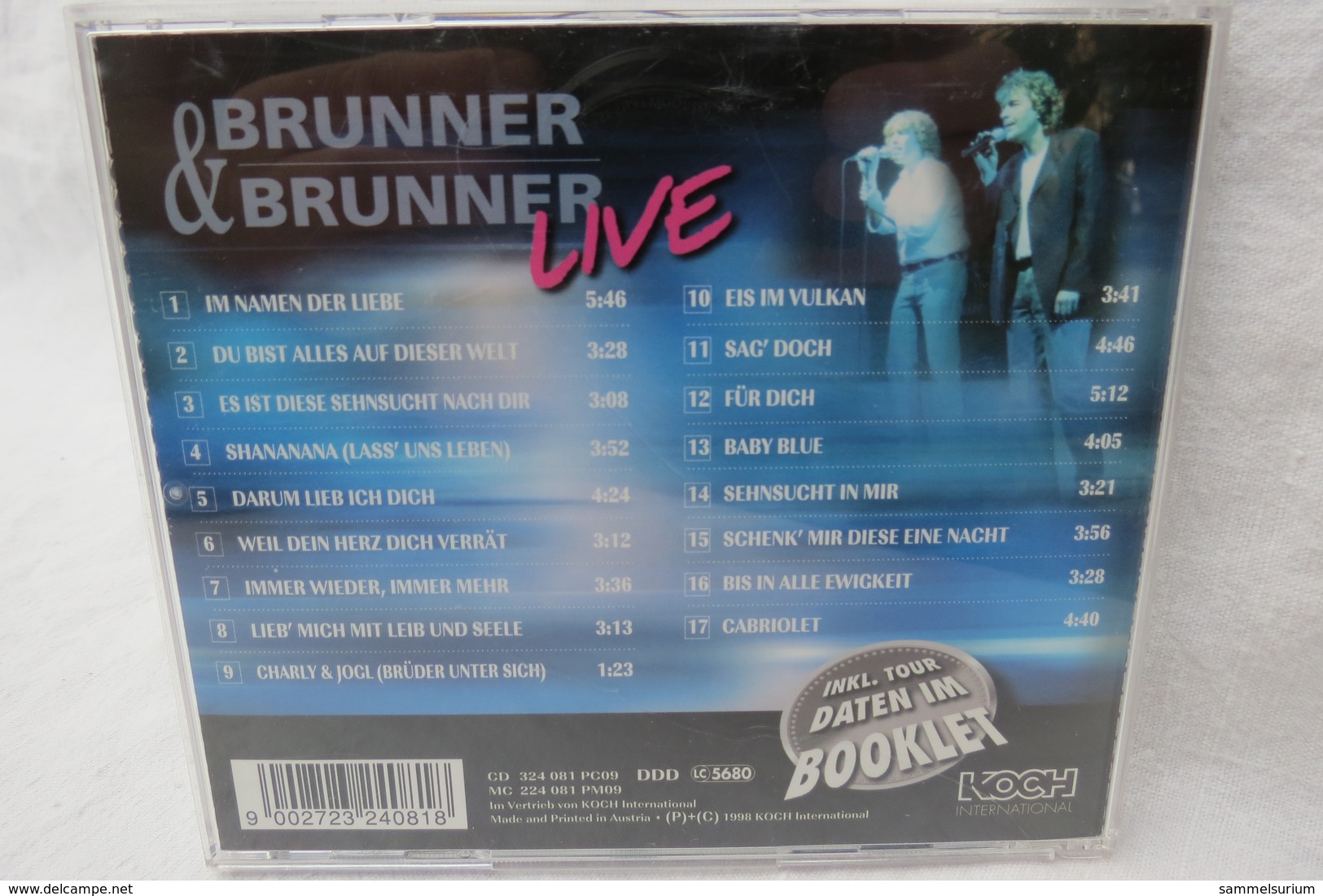 CD "Brunner & Brunner" Das Konzert, Live - Otros - Canción Alemana
