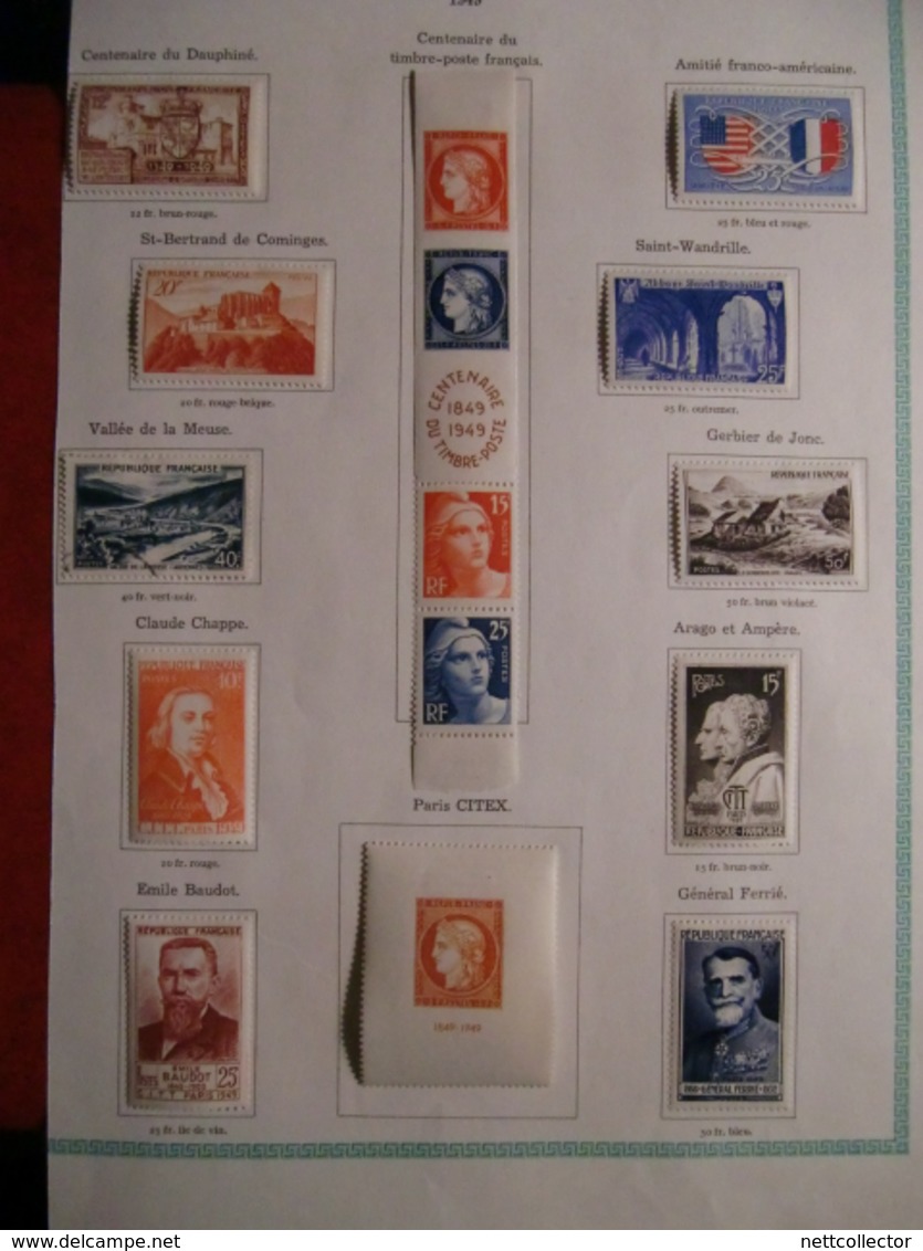 TB COLLECTION FRANCE + 1300 TIMBRES sur + 123 FEUILLES /des CLASSIQUES aux MODERNES