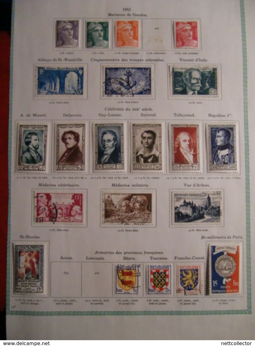 TB COLLECTION FRANCE + 1300 TIMBRES sur + 123 FEUILLES /des CLASSIQUES aux MODERNES