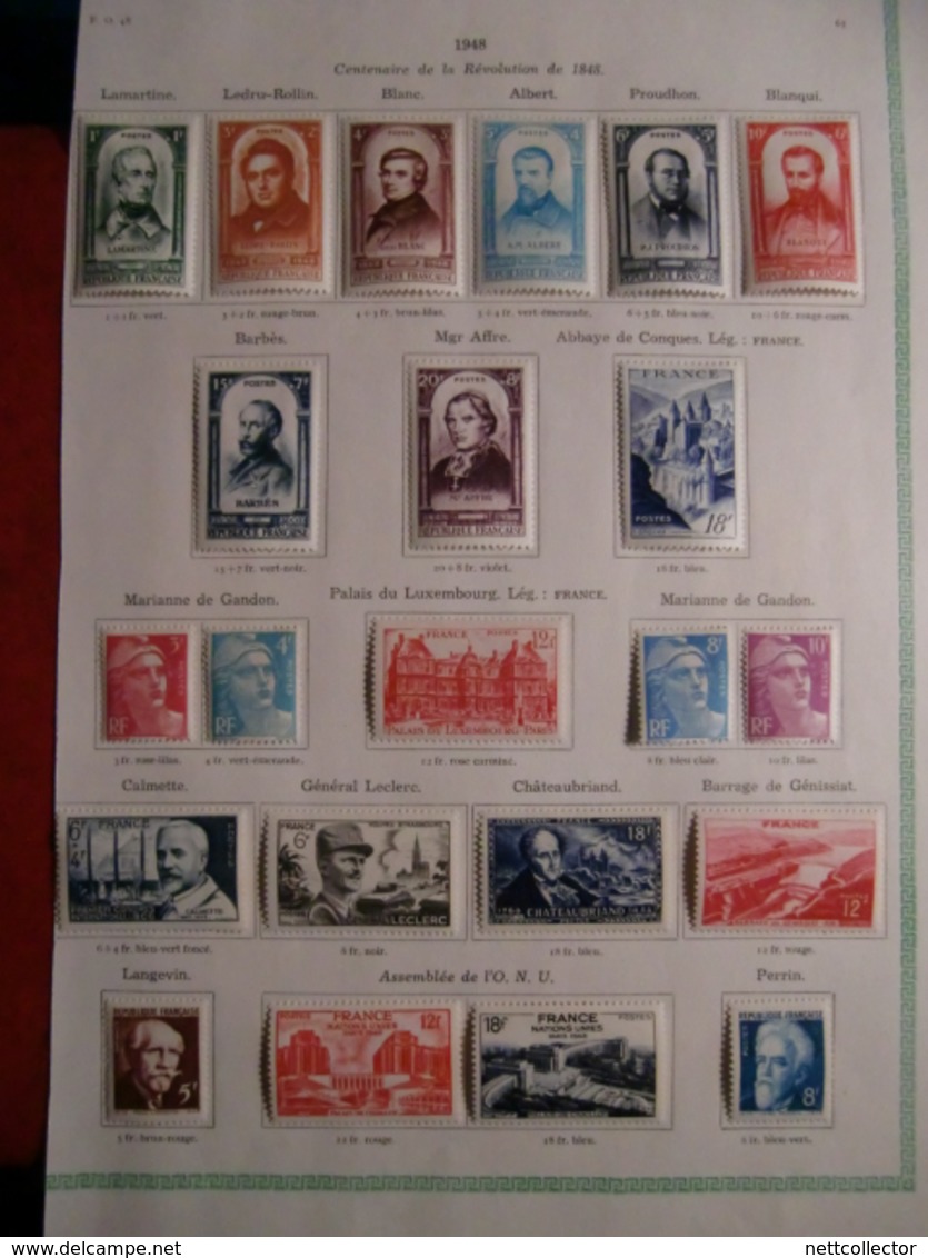 TB COLLECTION FRANCE + 1300 TIMBRES sur + 123 FEUILLES /des CLASSIQUES aux MODERNES