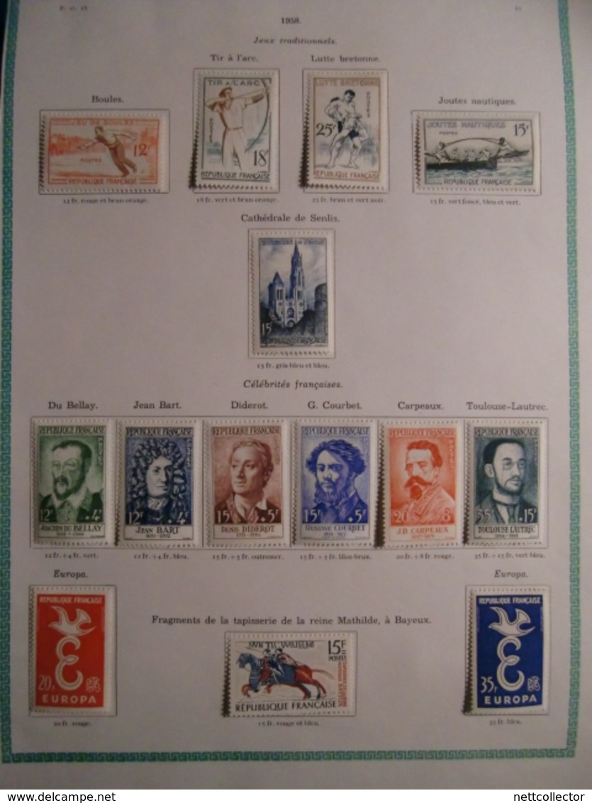 TB COLLECTION FRANCE + 1300 TIMBRES sur + 123 FEUILLES /des CLASSIQUES aux MODERNES