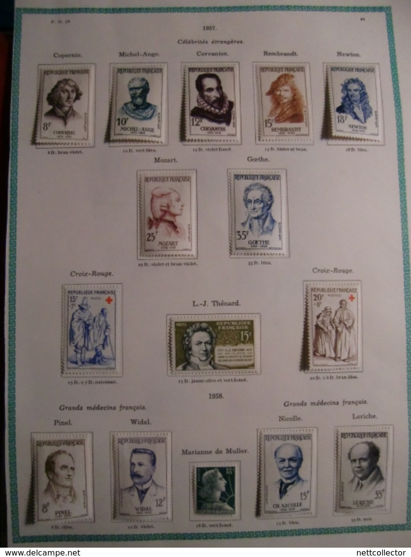 TB COLLECTION FRANCE + 1300 TIMBRES sur + 123 FEUILLES /des CLASSIQUES aux MODERNES