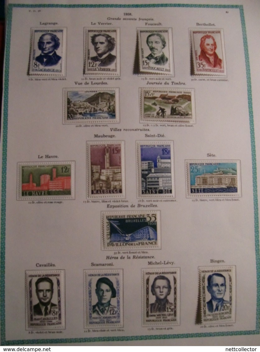 TB COLLECTION FRANCE + 1300 TIMBRES sur + 123 FEUILLES /des CLASSIQUES aux MODERNES