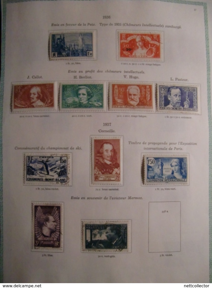 TB COLLECTION FRANCE + 1300 TIMBRES sur + 123 FEUILLES /des CLASSIQUES aux MODERNES