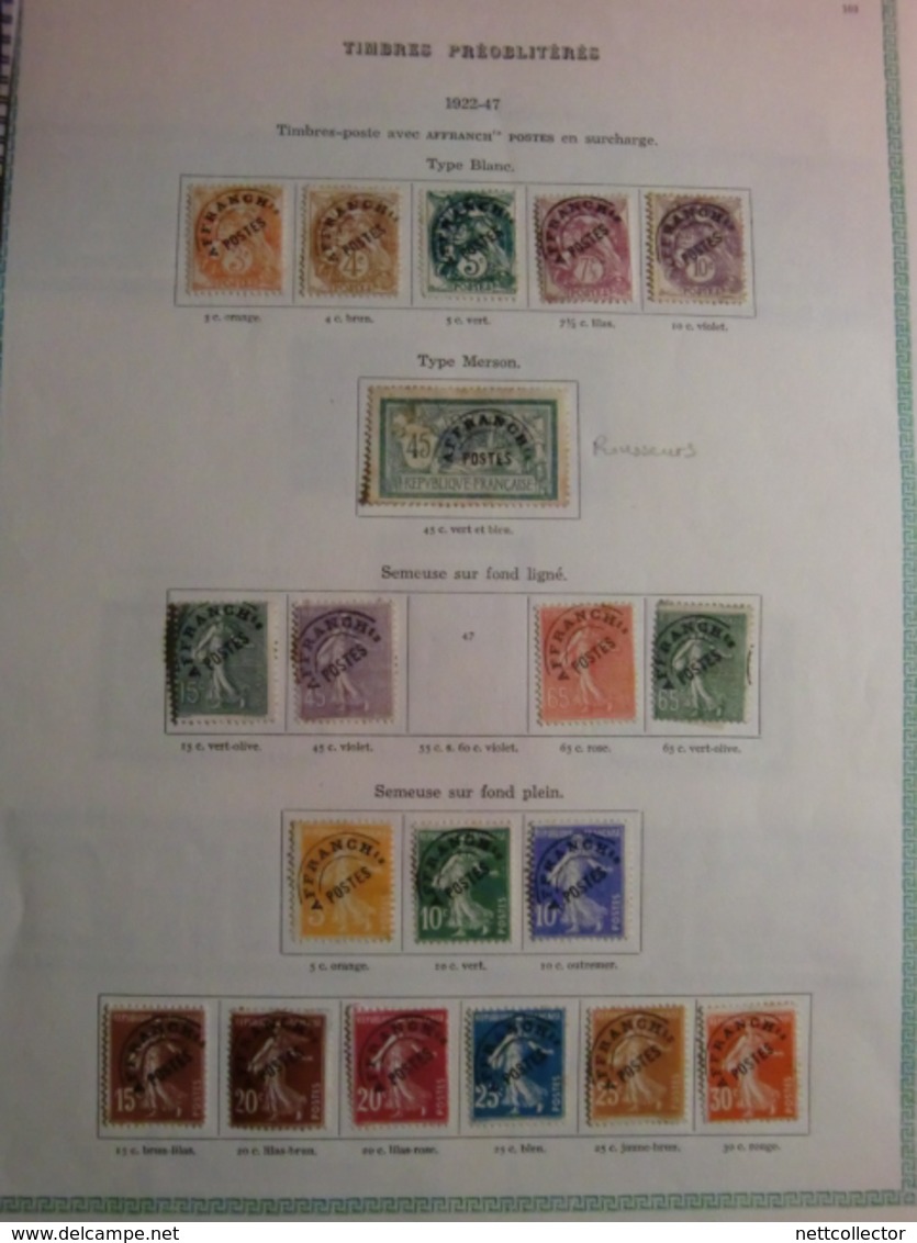 TB COLLECTION FRANCE + 1300 TIMBRES sur + 123 FEUILLES /des CLASSIQUES aux MODERNES