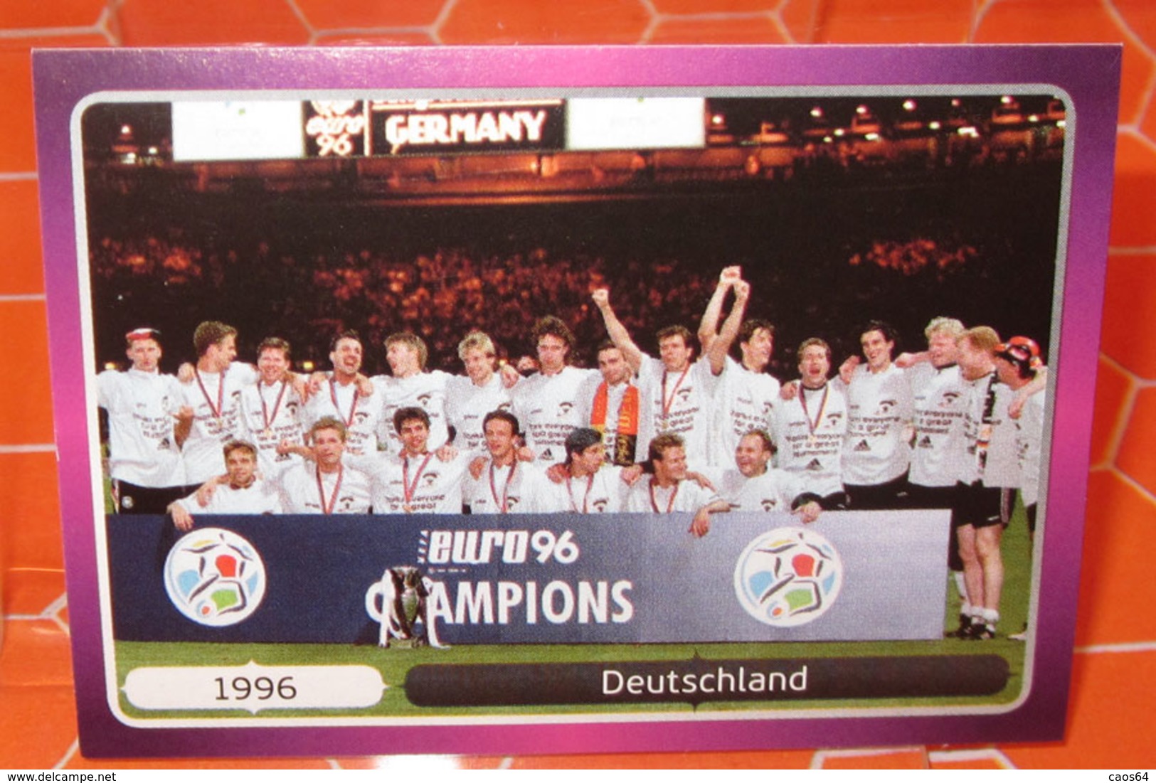 EURO2012 PANINI N. 532 DEUTSCHLAND 1996  STICKER NEW CON VELINA - Edizione Italiana