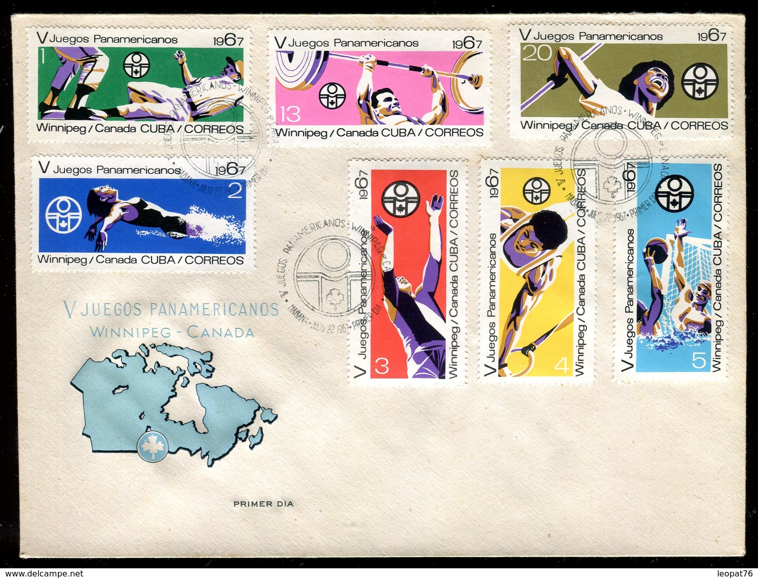 Cuba - Enveloppe FDC 1967 - Sports - O 86 - FDC