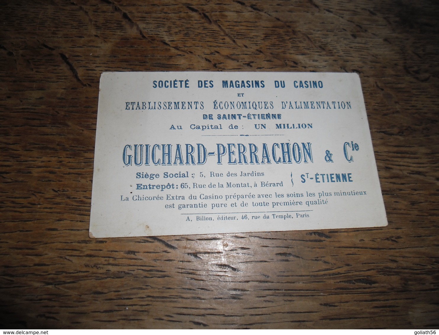 Chromo Ancien Magasin Guichard - Perrachon & Cie, Mots Et Devises, Il Est Parfois Plus Difficile D'enseigner Que........ - Autres & Non Classés