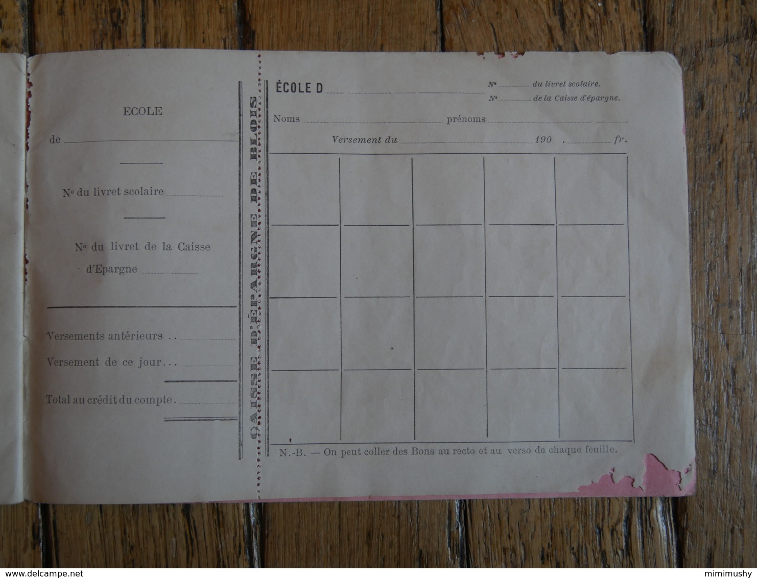 Livret Scolaire - Caisse D'épargne De Blois - Montrichard 1891 - Avec Des Bons Dépargne De 25 Et 5 Centimes - Non Classés