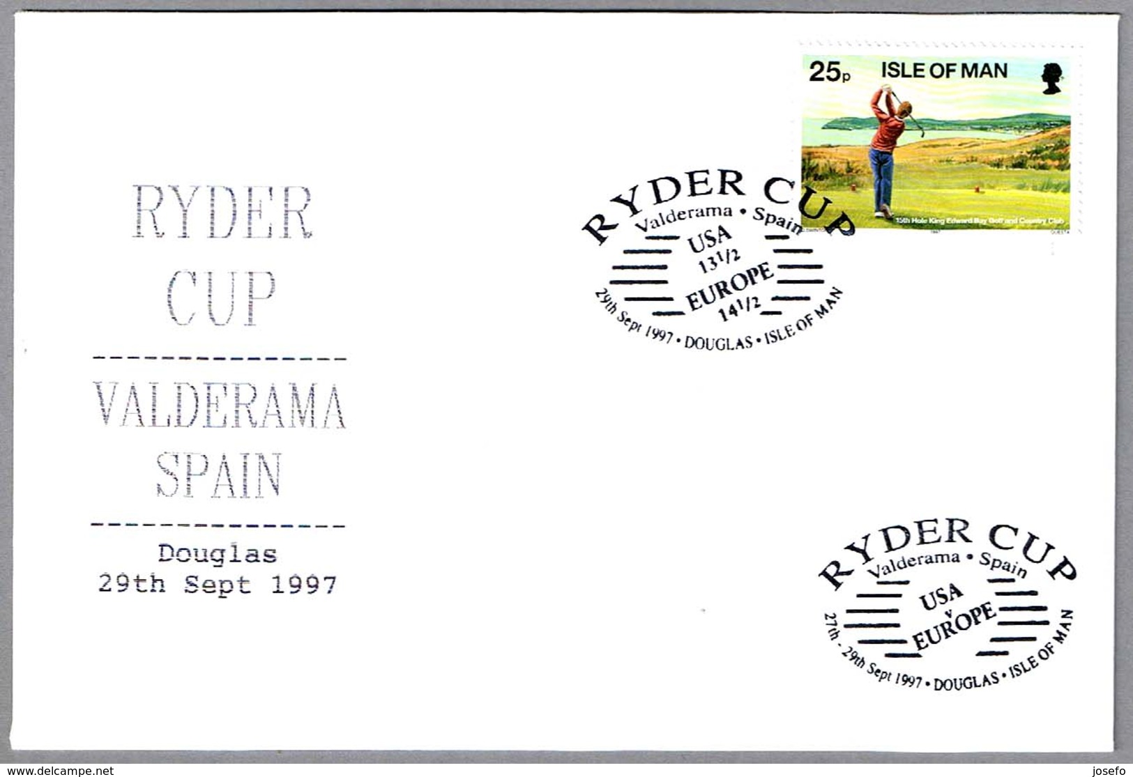 RYDER CUP 1997 En VALDERRAMA (Cadiz) - España. USA 13 1/2 - EUROPA 14 1/2. Douglas, Isla De Man, 1997 - Golf