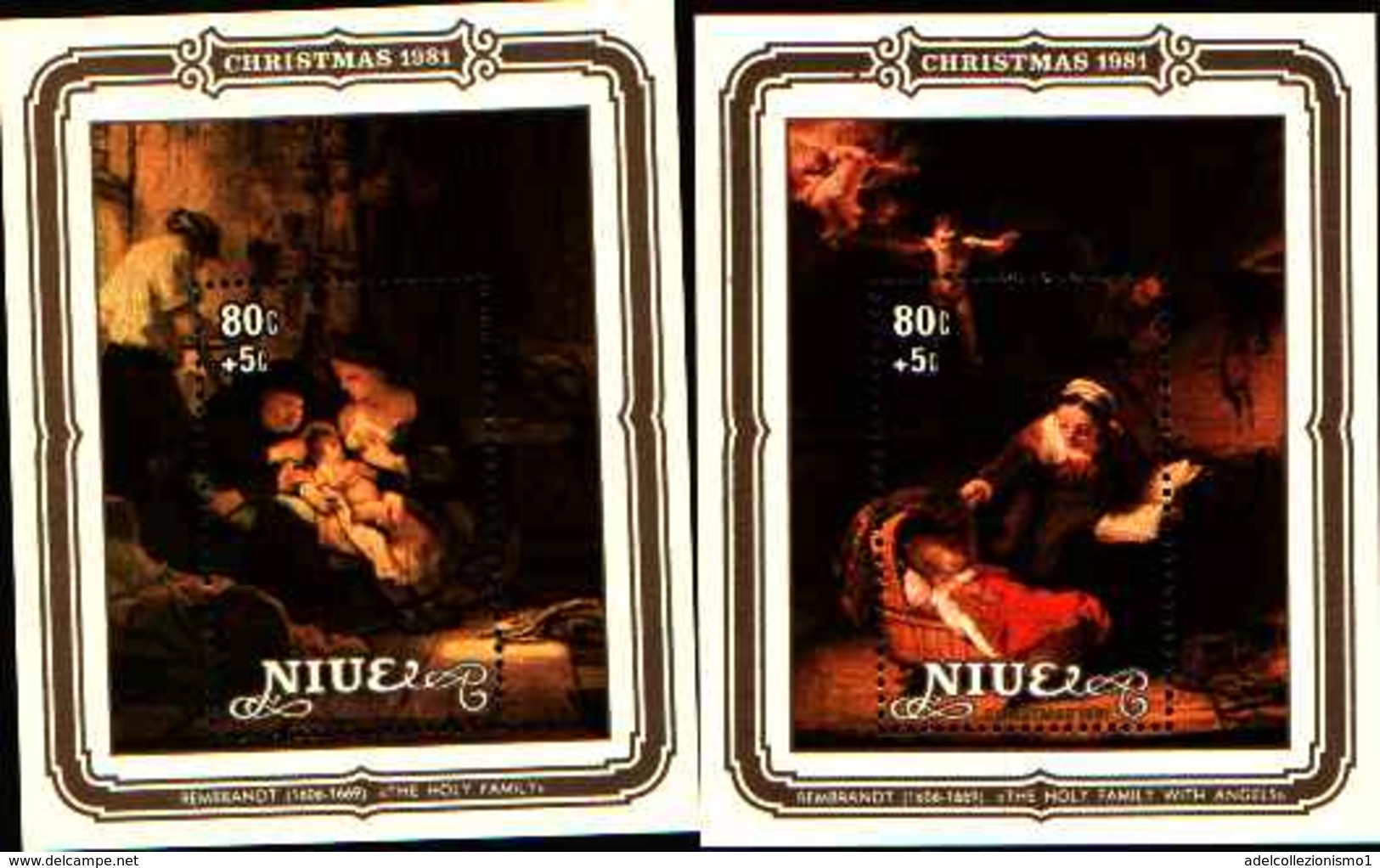 72318) NIUE - NATALE 1981-QUADRI DI REMBRANDT-BF-52-53-54-55 - MNH** - Niue