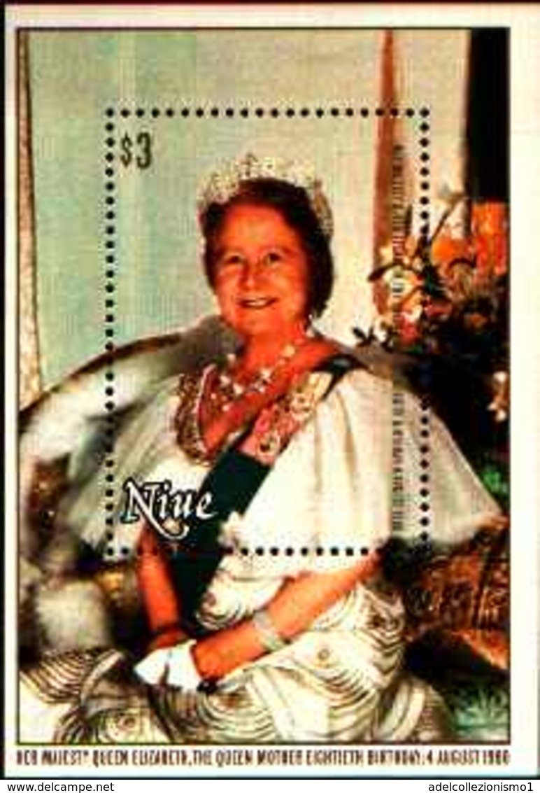 72324) NIUE - NATALE -REGINA MADRE 80th Compleanno 1980 -BF-37 - MNH** - Niue