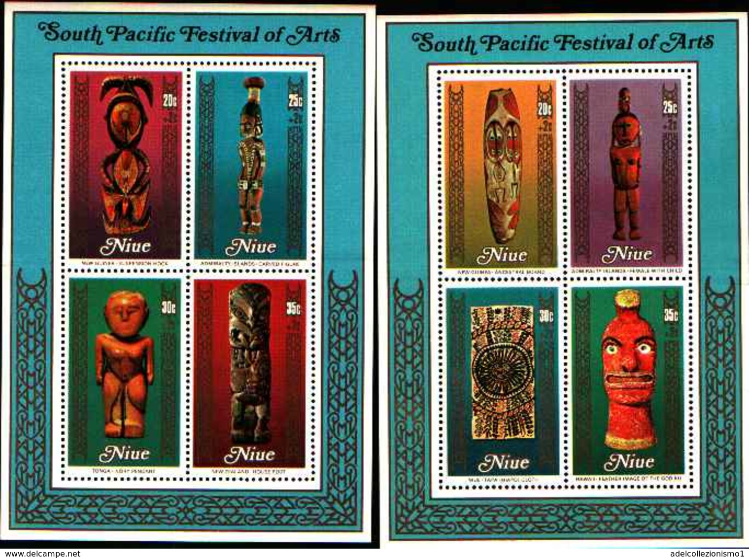 72344) NIUE - 1980 South Pacific Art Festival, 4  - BF-32-33-34-35- MNH** - Niue