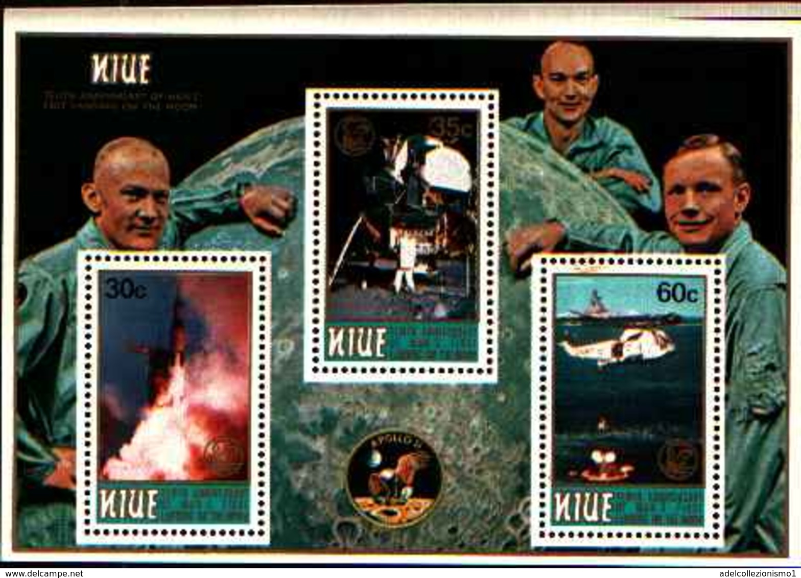 72346) NIUE -1979 10th Anniv Della Prima Luna Con Equipaggio Landing BF-22  - MNH** - Niue