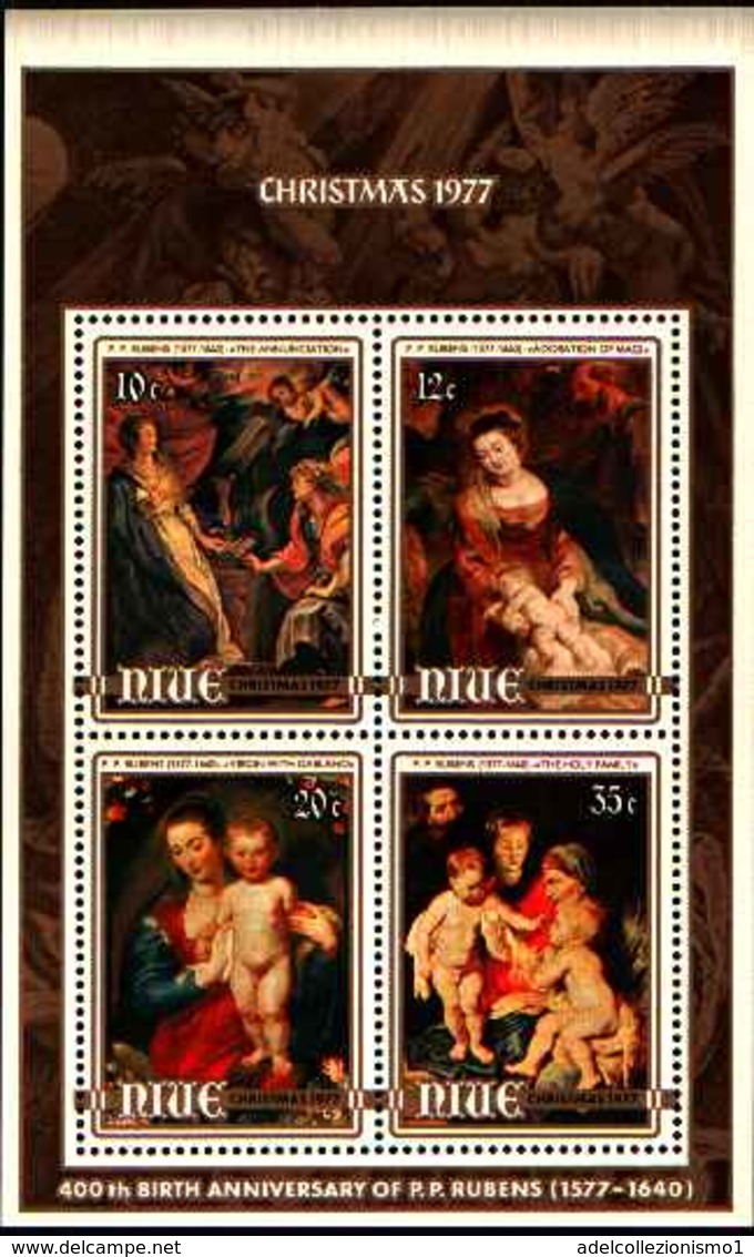 72350) NIUE - NATALE-QUADRI DI RUBENS- BF-2 - MNH** - Niue