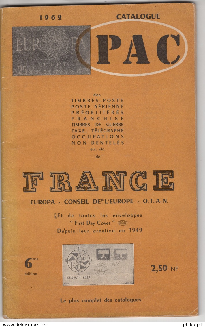 Catalogue PAC. France 1962 En Bon état - France