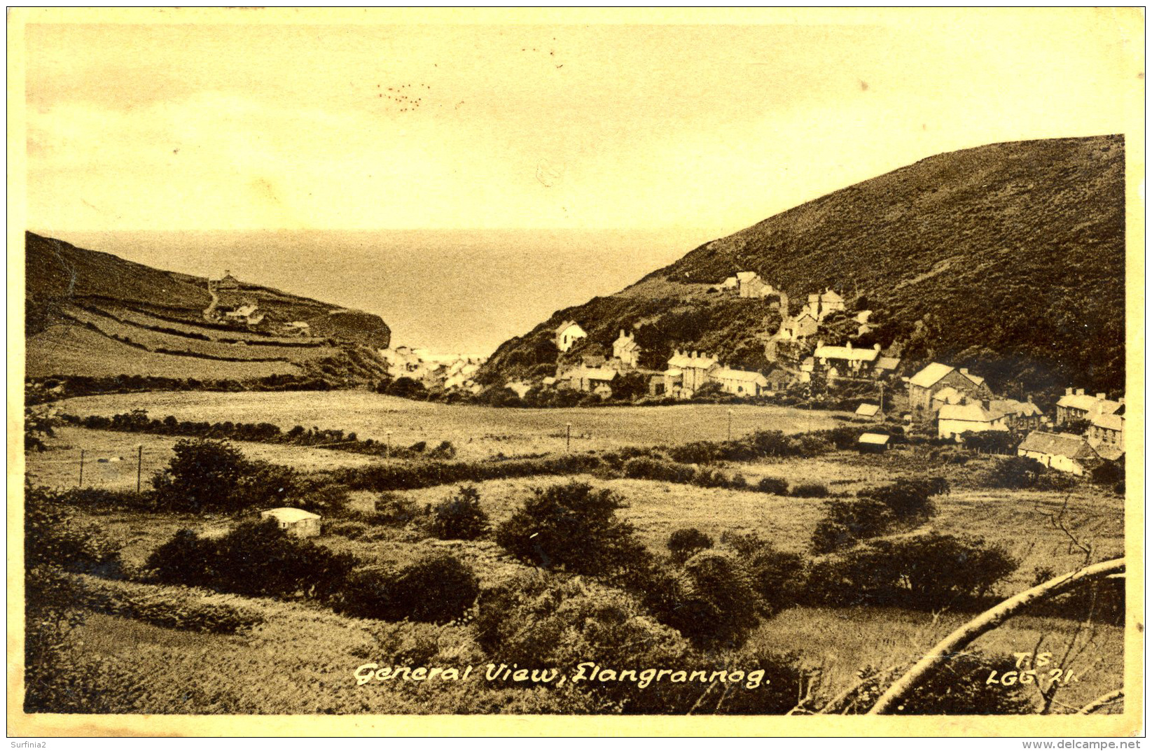 CARDIGANSHIRE - LLANGRANOG - GENERAL VIEW  Dyf281 - Cardiganshire