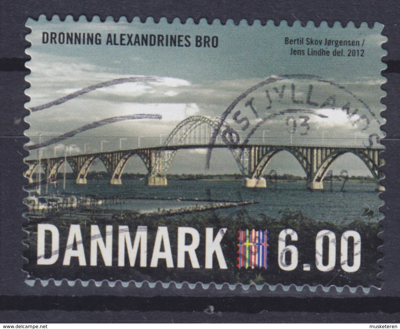 Denmark 2012 Mi. 1689 C    6.00 Kr Dronning Alexandrines Bro Bridge Brücke Pont (from Booklet) - Gebraucht