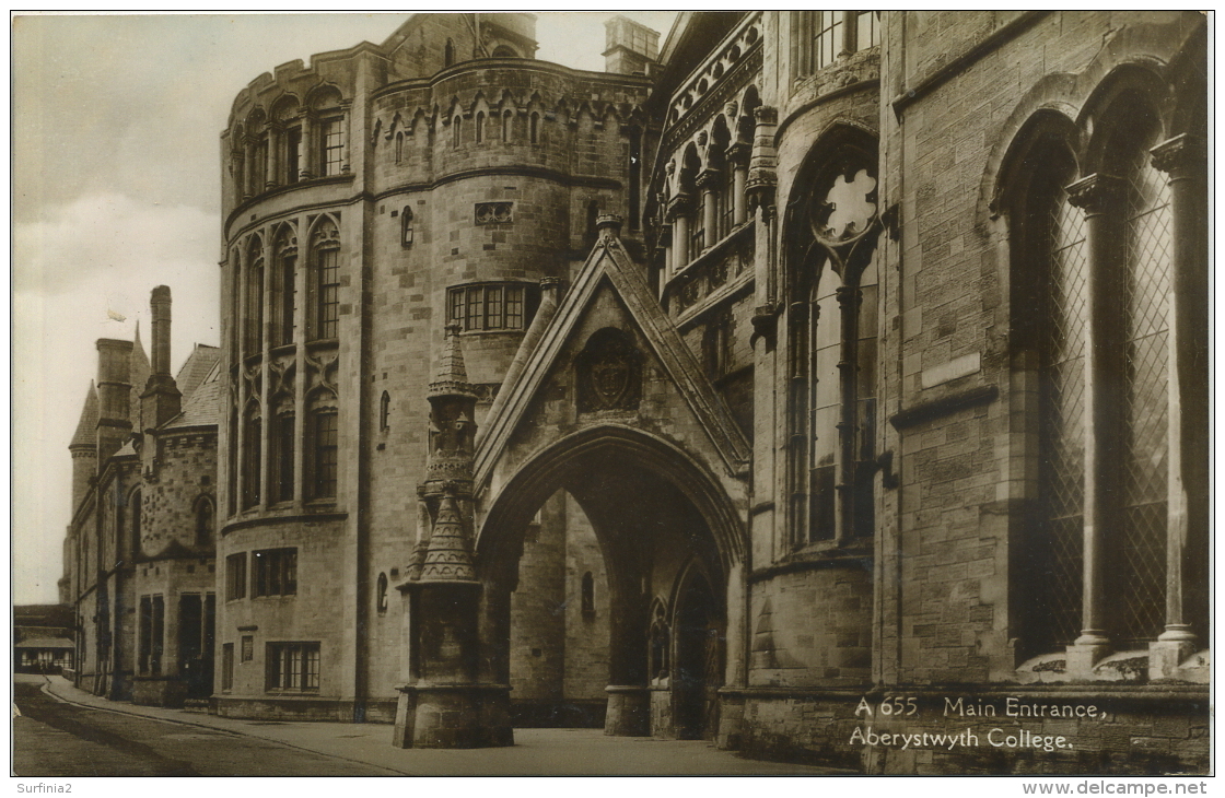 CARDIGANSHIRE - ABERYSTWYTH - COLLEGE MAIN ENTRANCE RP Dyf34 - Cardiganshire