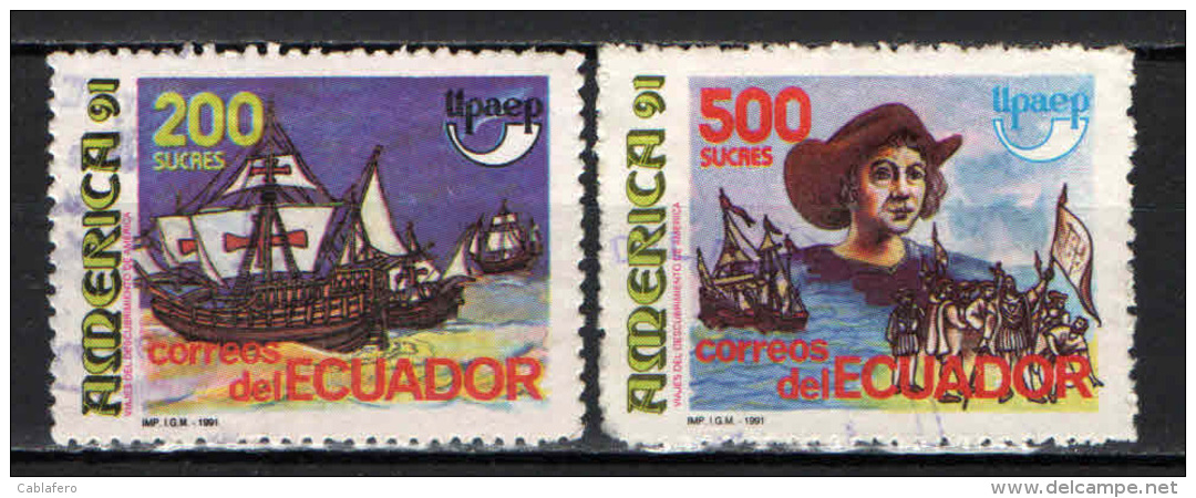 ECUADOR - 1991 - CRISTOFORO COLOMBO - USATI - Ecuador