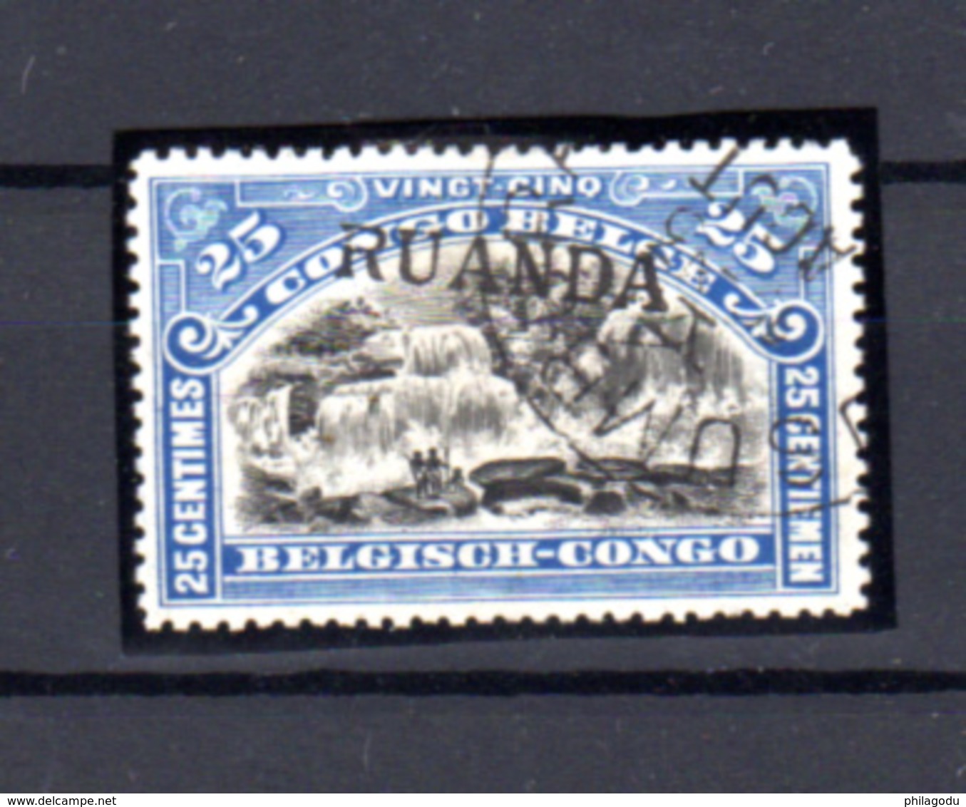 1916  Ruanda-Urundi, Type Tombeur  Surcharge Ruanda, 12 Ob, Cote 300 €, - Oblitérés