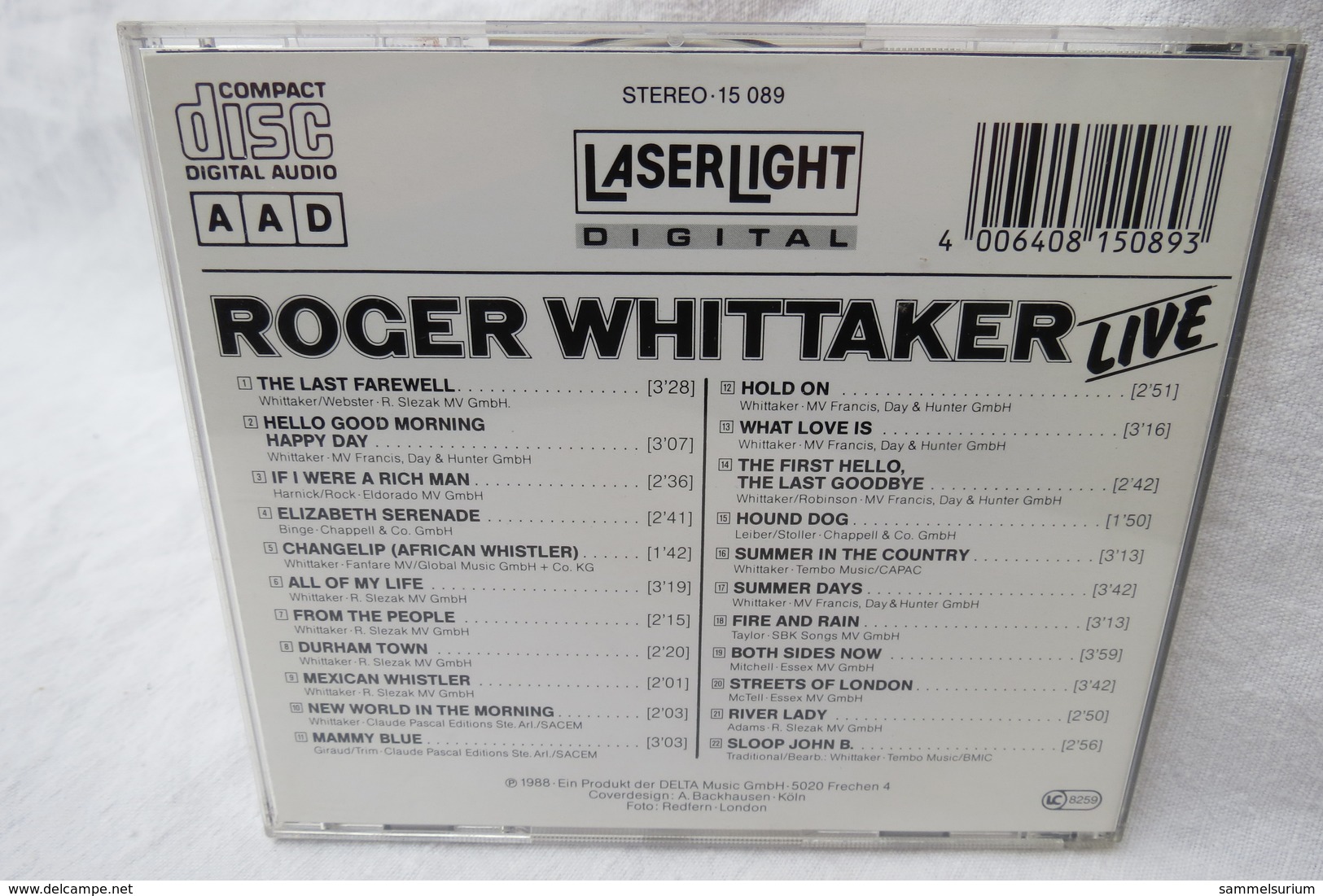 CD "Roger Whittaker" Live - Sonstige & Ohne Zuordnung