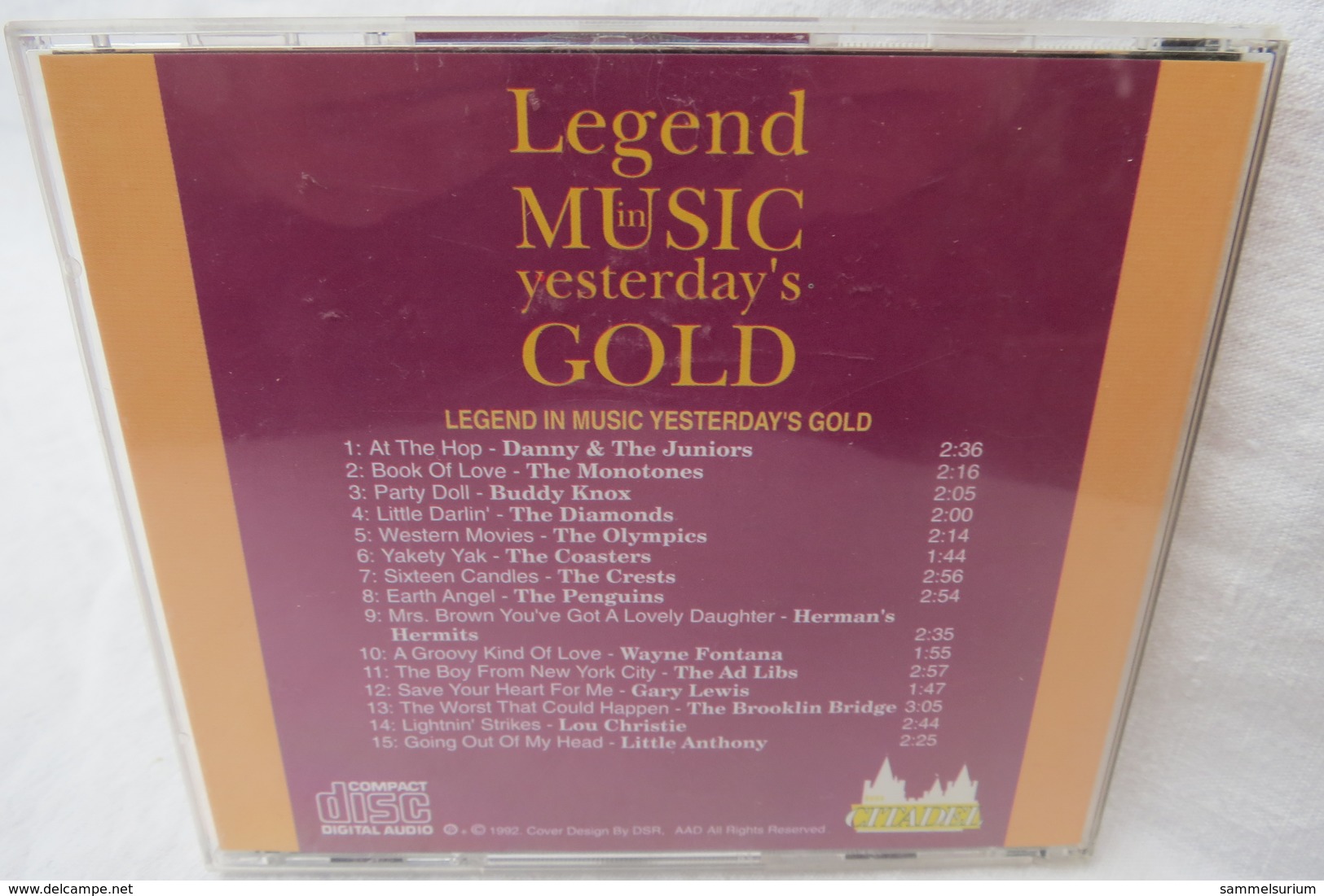 CD "Legend In Music Yesterday's Gold" Div. Interpreten - Compilations