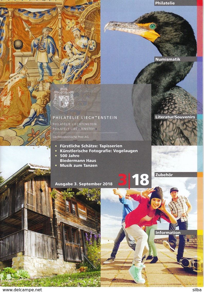 Liechtenstein / 3/2018 / Tapestries, Birdseye, Music, Dancing / Philatelic Postage Stamps Prospectus, Leaflet, Brochure - Otros & Sin Clasificación