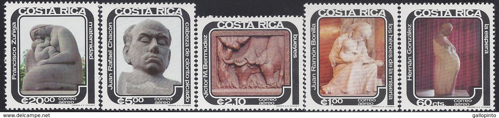 COSTA RICA NATIONAL SCULPTURE CONTEST Sc C754-C758 MNH 1979 - Costa Rica