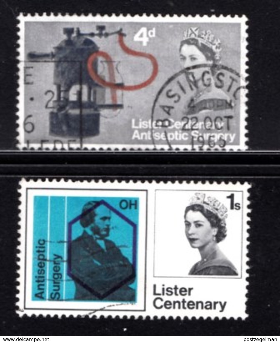 UK 1965 Used Stamp(s) Joseph Lister's Discovery Nrs. 390-391 - Gebruikt