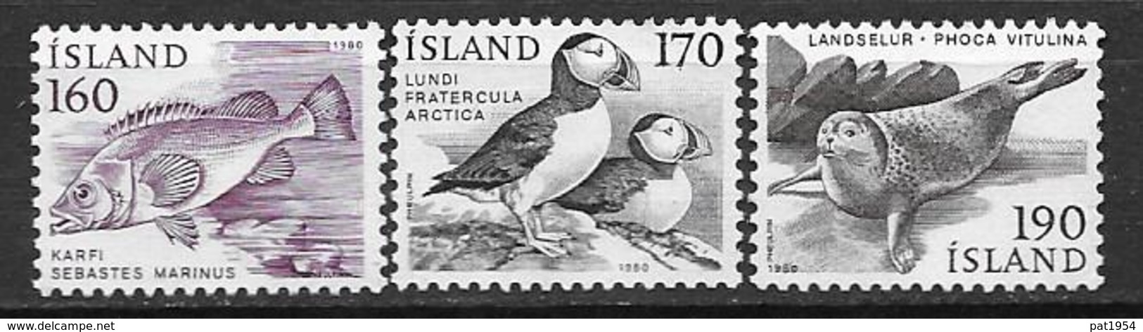 Islande 1980 N° 511/513 Neufs Animaux Marins - Ungebraucht